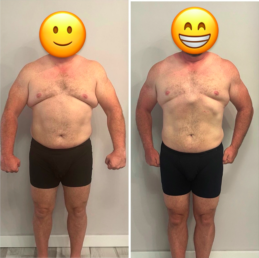 💥Novi rezultat u timu💥 Slika lijevo 121kg. Slika desno 104kg. -Online saradnja sa klijentom iz Amerike. Za 10 sedmica uz adekvatan plan ishrane i plan treninga uspjeli smo da izgubimo 17kg. -Pored izgubljene kilaže u struku smo istopili 16cm. Biceps je skočio sa 44cm na 47cm, dok smo u obimu noge spali za 2cm. -Kardio rađen posle svakog težinskog treninga 30min.